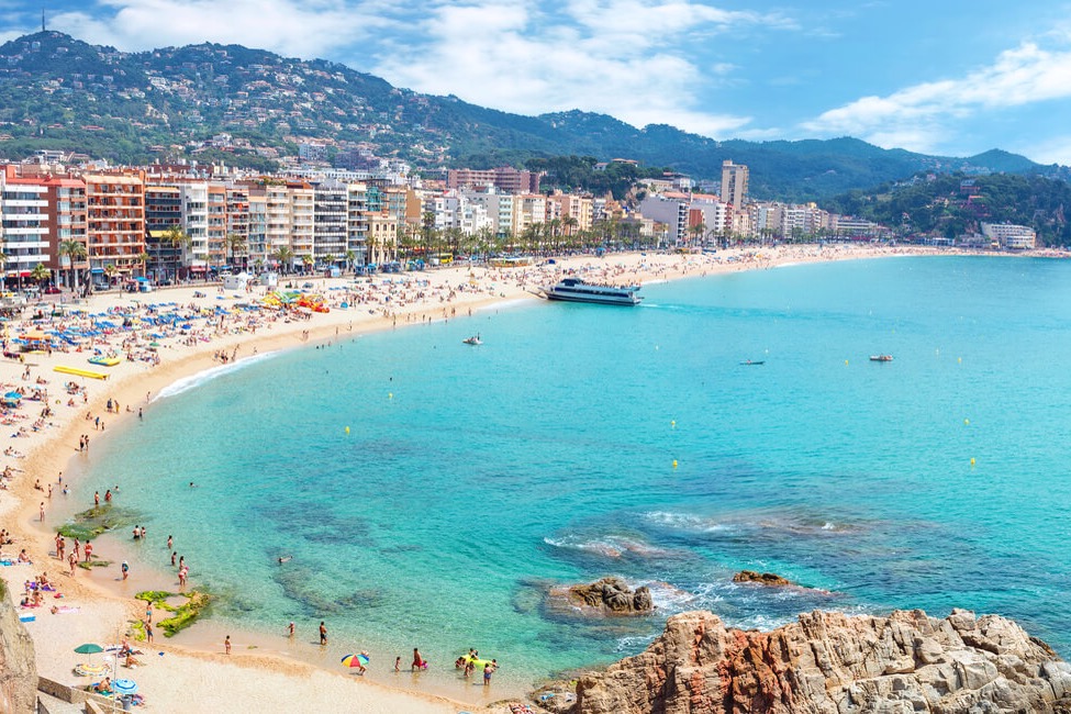 Der Strand von Lloret de Mar Abireise